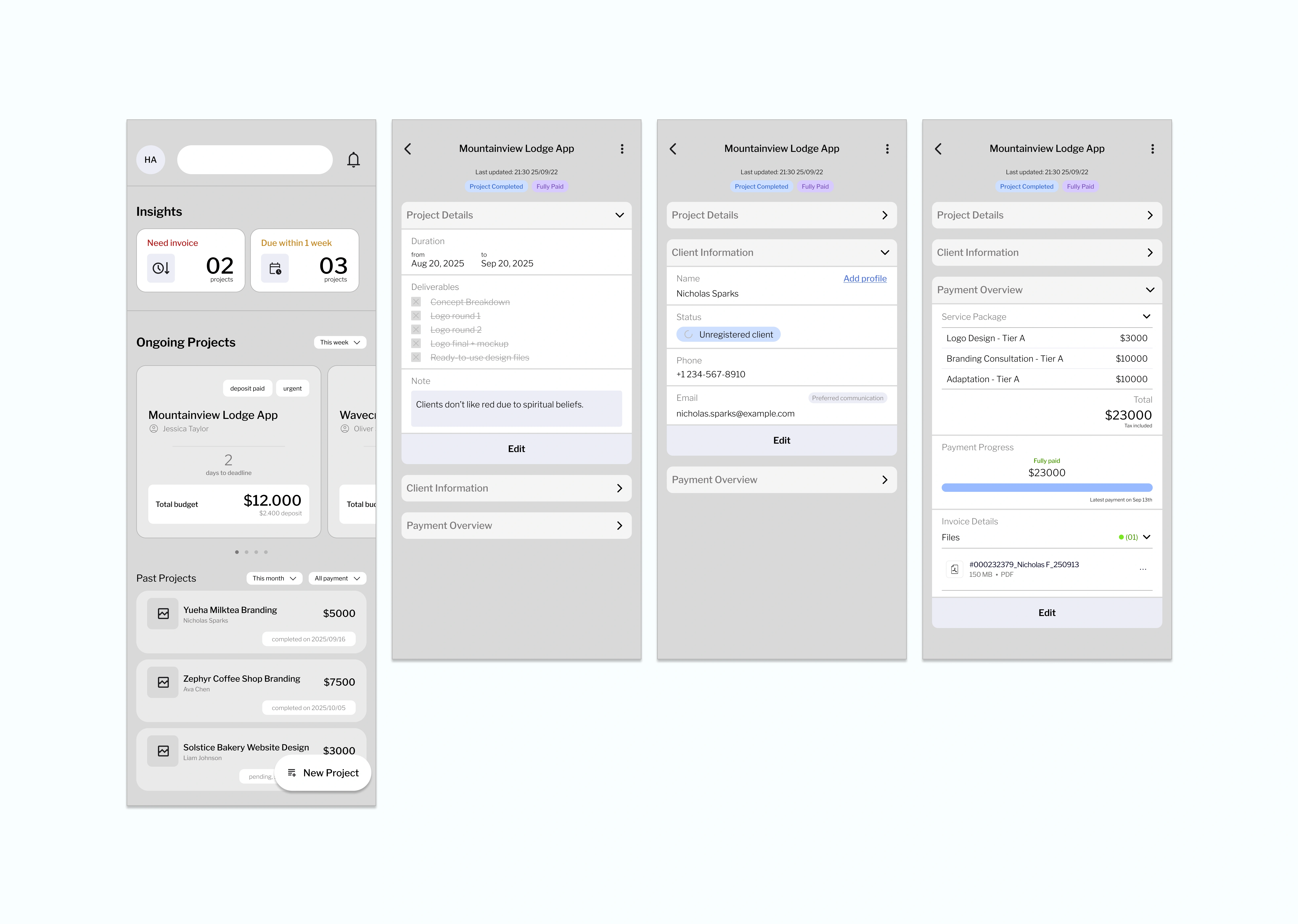 Middle Fidelity Wireframe 1